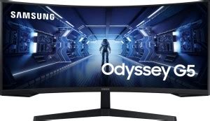 Samsung Odyssey G5 1000R 86.4 cm (34 inch) Curved WQHD VA Panel with ...
