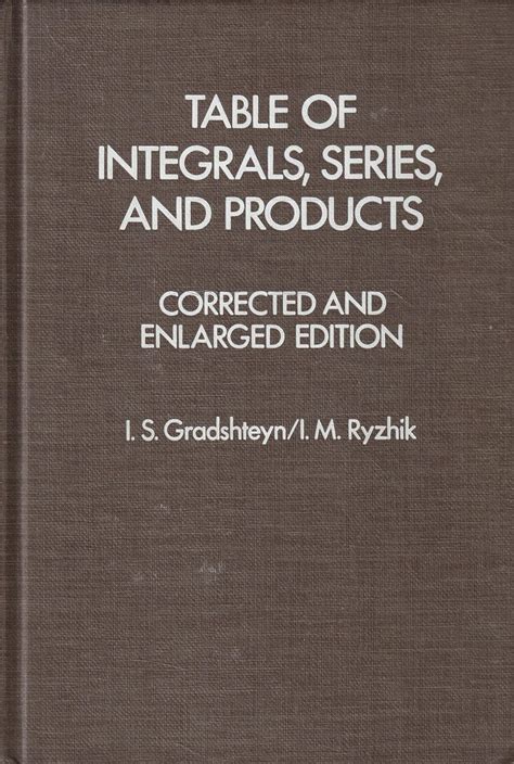 Buy Table of Integrals, Series and Products Book Online at Low Prices ...