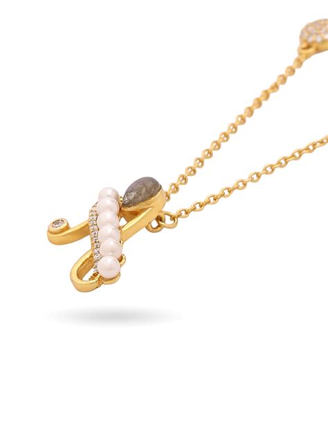 Buy Gold-plated 'A' Alphabet Silver Necklace at Kicky and Perky.