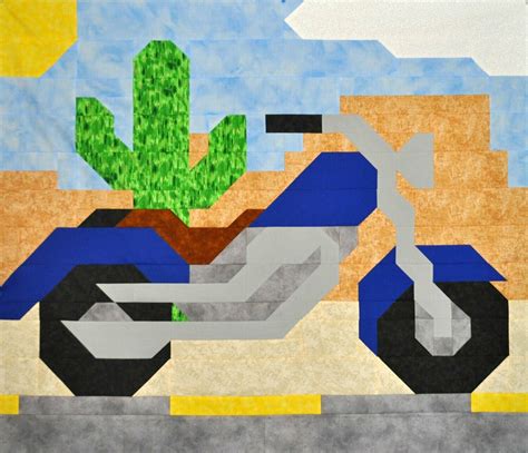 Motorcycle Quilt Pattern 的图像结果