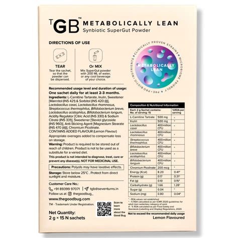 Buy The Good Bug Metabolically Lean Synbiotic Supergut Powder for ...