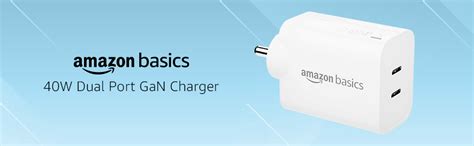 Amazon Basics 40W Pd Dual Port Fast Charger | Dual USB-C Ports (20W ...