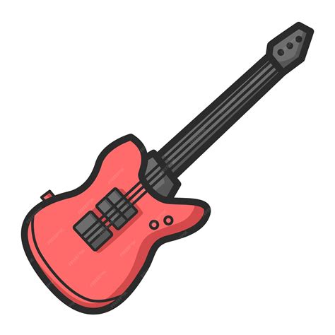 Red Electric Guitar Clipart