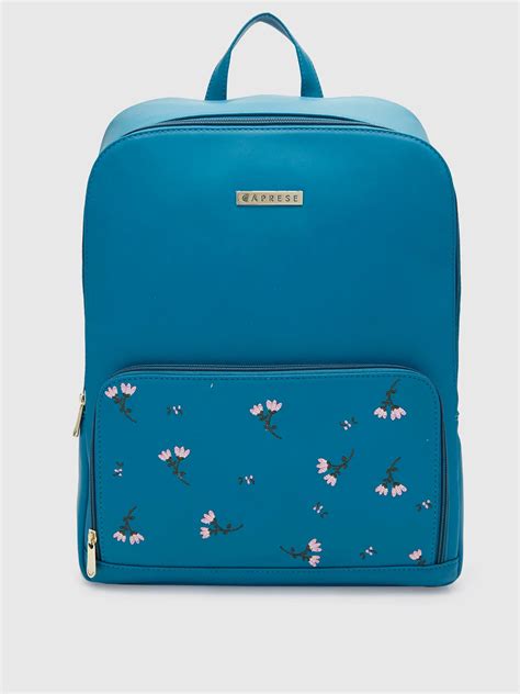Buy Caprese Adah Large Teal Backpack @ Rs.989 | Caprese Bags
