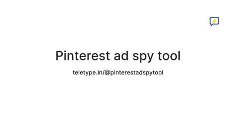 Pinterest ad spy tool — Teletype