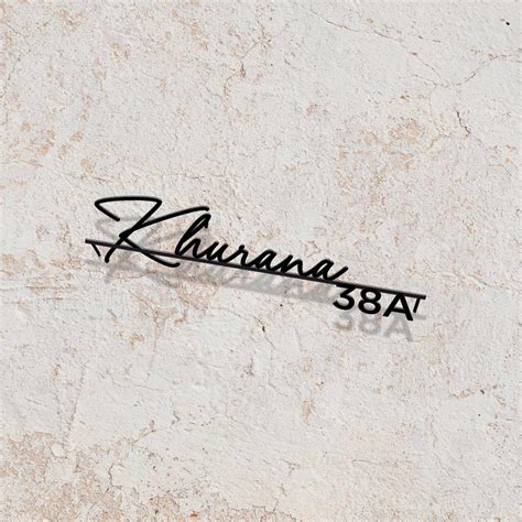 Khurana - Cutout Steel Name Plate – Housenama