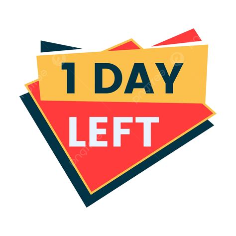 Contagem Regressiva Número 1 Dia Restante Banner Vetor PNG , Etiqueta ...