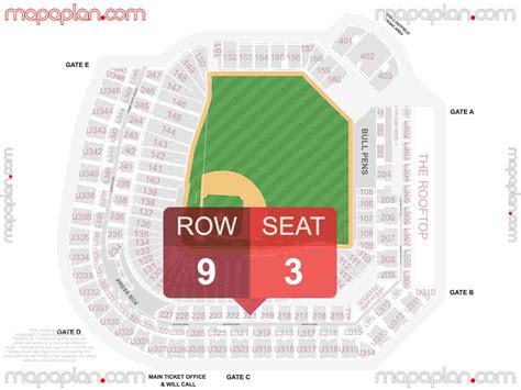 Denver Coors Field detailed interactive seating chart with seat & row ...