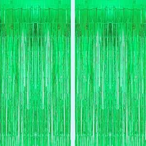 Mystic Toy Store 2 Pcs Foil Curtain Happy Birthday Decoration Kit Green ...