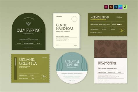 Product Label Template Set - BrandPacks
