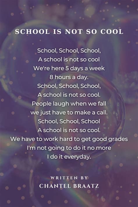 Cool Poems For Middle School