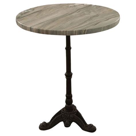 French Green-Painted Round Café or Bistro Pub Table at 1stDibs