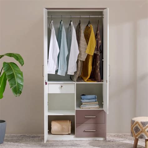 Buy Quadro 2-Door Wardrobe with Mirror - White from Home Centre at just ...