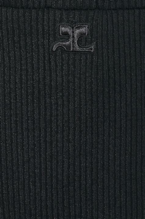 Courreges Tank Suspenders 90's Rib Top in Black | FWRD