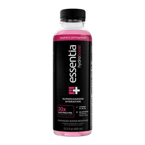 Essentia Water Hydroboost Enhanced Bottled Water Raspberry Pomegranate ...