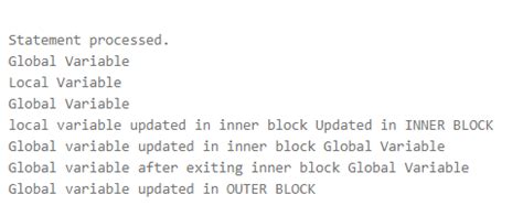 Image result for Variable Scope PL/SQL