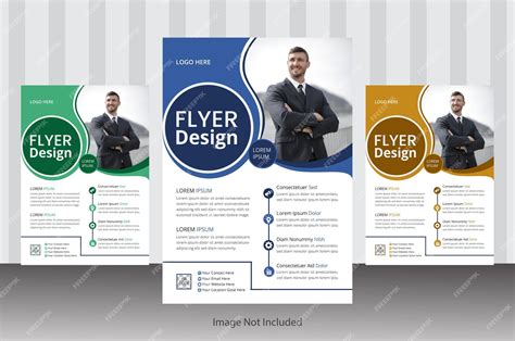 Premium Vector | Corporate business flyer design template with three colors