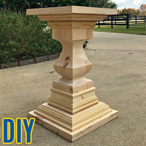 Build A Simple DIY Pedestal Table Base: Easy Steps With Video - Abbotts ...