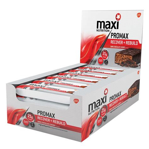 Buy Maxition Promax 60 g Dark Chocolate Cherry Recover and Rebuild Bars ...
