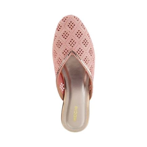Buy Mochi Women Pink Ethnic Slip Ons Online | SKU: 31-5026-24-36 ...