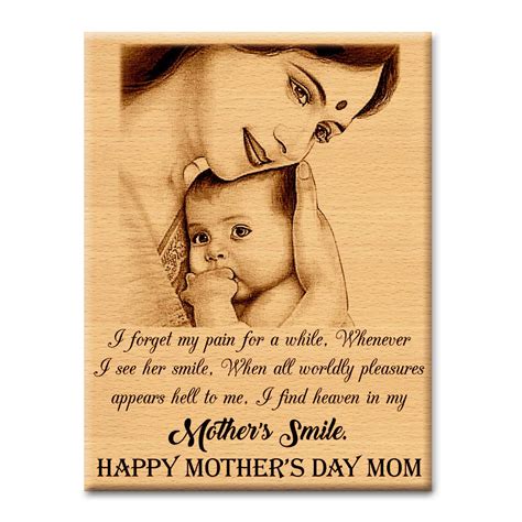 Incredible Gifts India Wooden Happy Mother's Day Customized Engraved ...