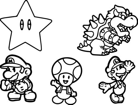 All Mario Characters Coloring Pages - Coloring Home