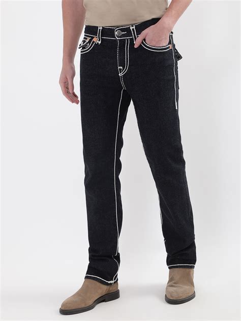 Black True Religion Jeans White Stitching