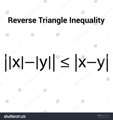 Reverse Triangle Inequality Theorem Mathematic: vector de stock (libre ...