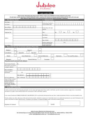 Jubilee Claim Form Pdf - Fill and Sign Printable Template Online