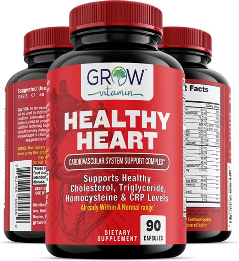 Amazon.com: Heart Support Supplement, Promotes Cardiovascular Health, Triglyceride, Homocysteine ...