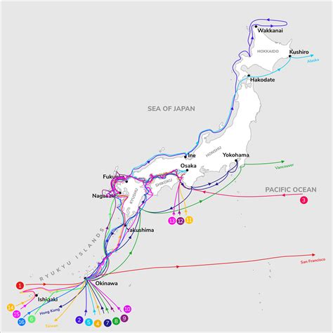 Japan Port Route Map Shipping From Japan To The UK | ShipHub