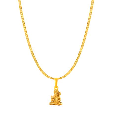 Akhsat Sapphire 22KT Gold Plated God Hanuman Chain Pendant (Pendant wi