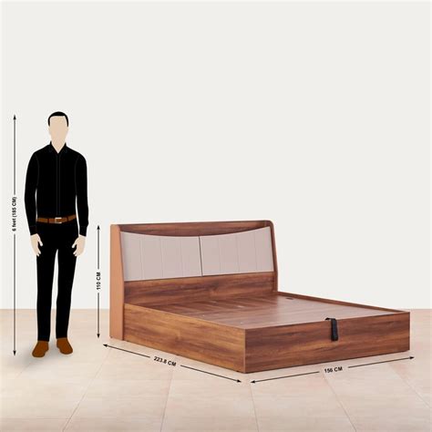 Buy Serenity Paxton Queen Bed with Hydraulic Storage - Brown from Home ...