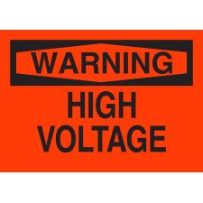 WARNING High Voltage Labels - Brady Part: 20990LS-A | Brady ...
