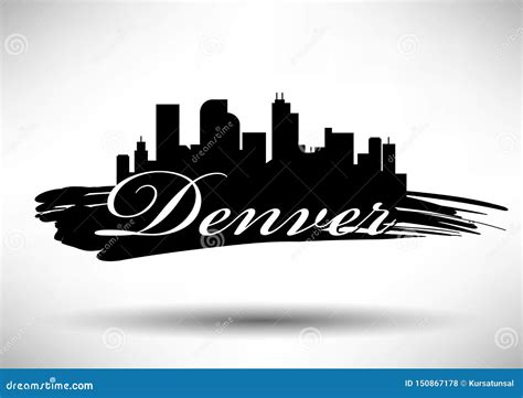 Vector Graphic Design of Denver City Skyline Stock Vector ...