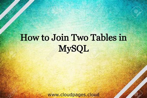 Image result for Join MySQL 2 Tables