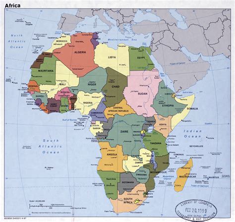 Political Map Of Africa Printable
