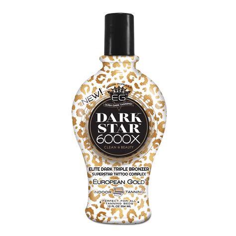 European Gold Dark Star 6000X, Indoor Tanning Lotion with Body Bronzers ...