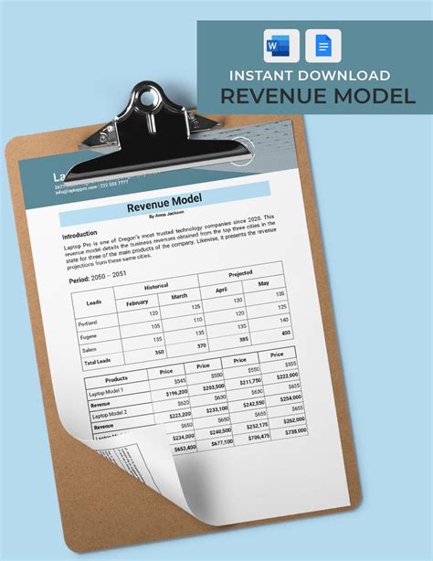 Sample Revenue Model 的图像结果