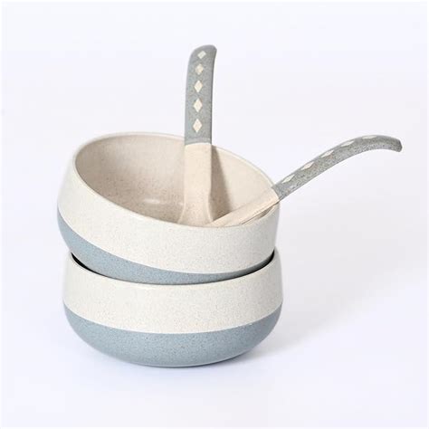 Eha Earth-Friendly Soup Bowls with Spoons | 250 ml | Made with Rice ...