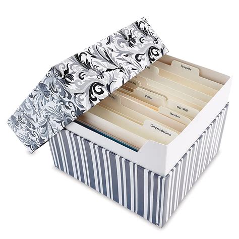 Amazon.com: Current Black Elegance Greeting Card Organizer Box with ...