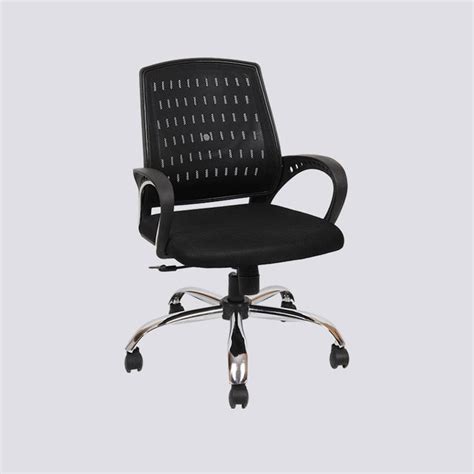 Buy Mid Back Ergonomic Net Revolving Chair 1217 In Metal Frame | Omacme ...