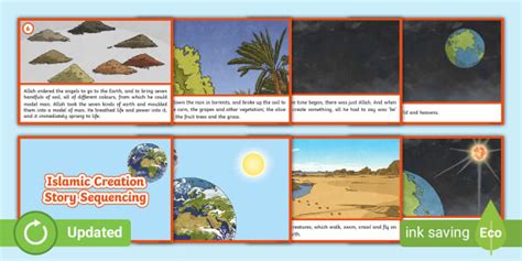 Islamic Creation Story Sequencing Story Sequencing Cards