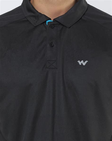 Buy Black Wildcraft Polo T-shirt with Mesh Panel | AJIO