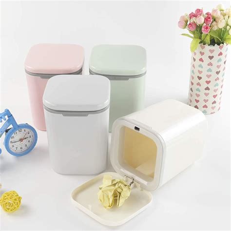 Citaaz Shape Pressing Trash Can Box Plastic Waste Storage Dustbin with ...