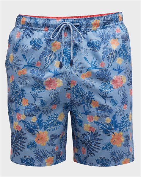 Peter Millar Men's Moanalua Bloom Swim Trunks | Neiman Marcus