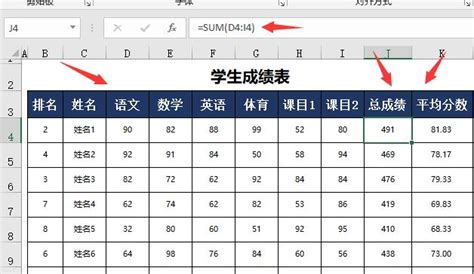 学校管理学生成绩表Excel模板_千库网(excelID：74318)