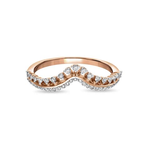 18KT Rose Gold Diamond Studded Vanki Ring