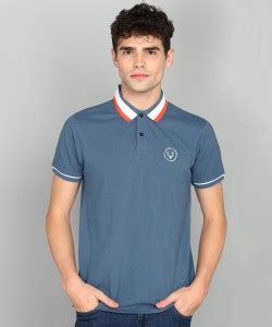 Allen Solly Solid Men Polo Neck Blue T-Shirt - Buy Allen Solly Solid ...
