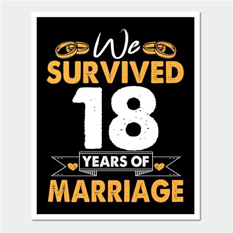 We Survived 18 Years Of Marriage Funny Gift by salimkaxdew | 18th ...